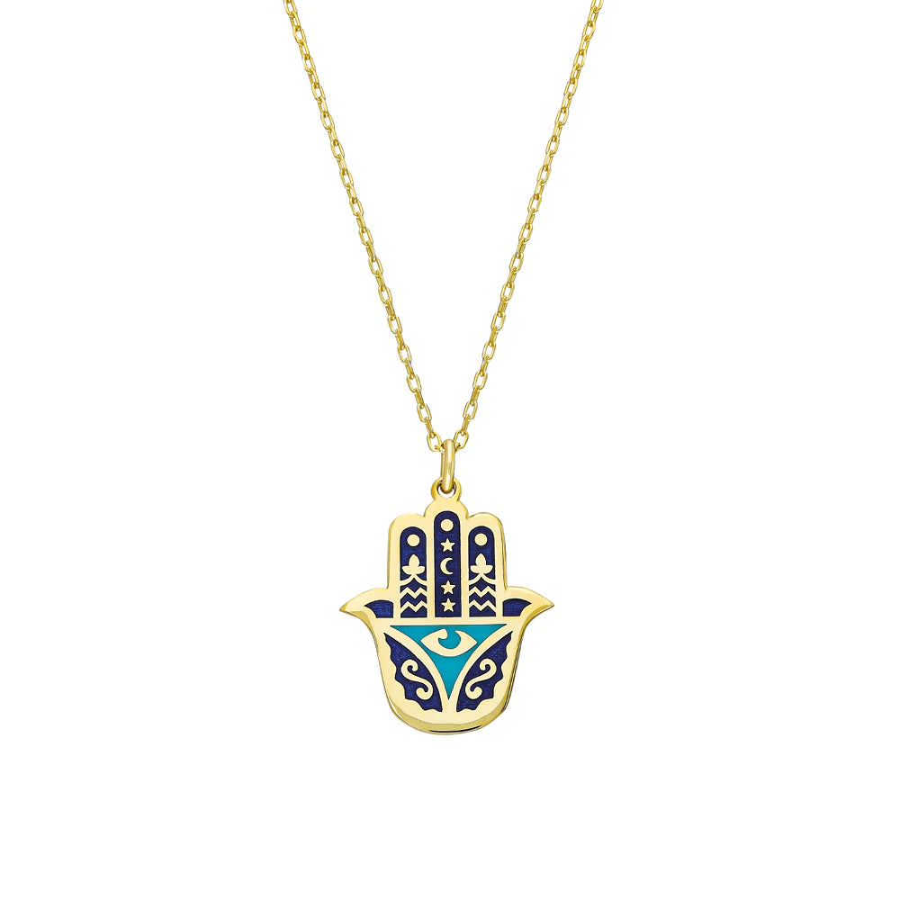 925 | Mineli hamsa kolye