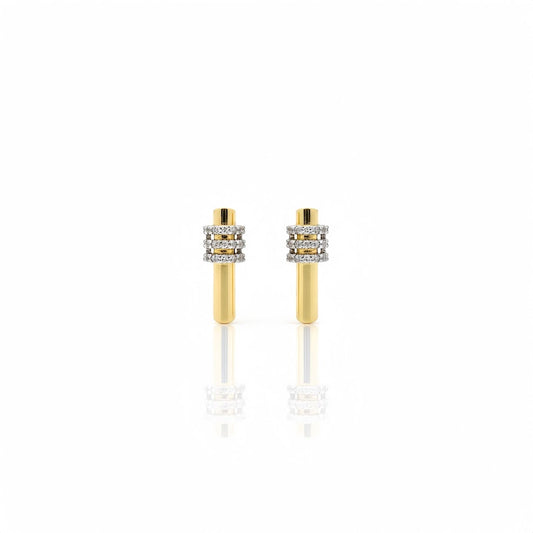 925 | Üç dizi taş küpe