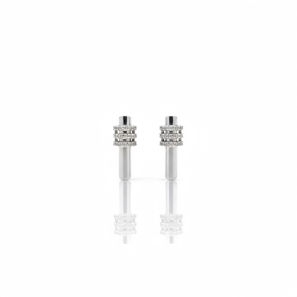 925 | Üç dizi taş küpe