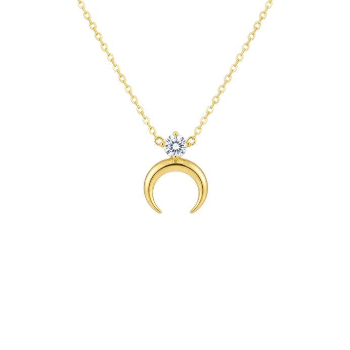 925| SWAROVSKİ TAŞ AY KOLYE