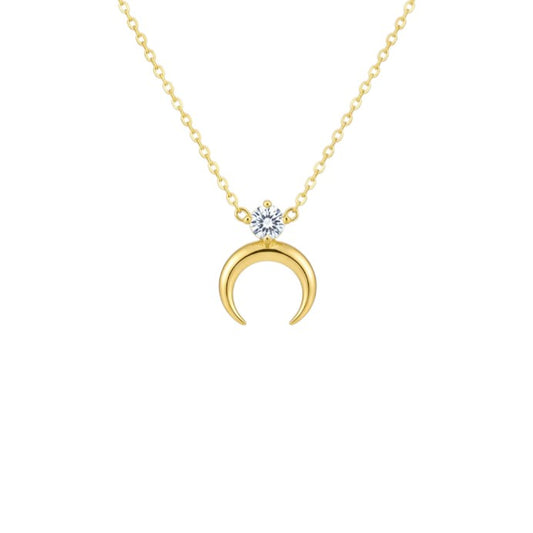 925| SWAROVSKİ TAŞ AY KOLYE