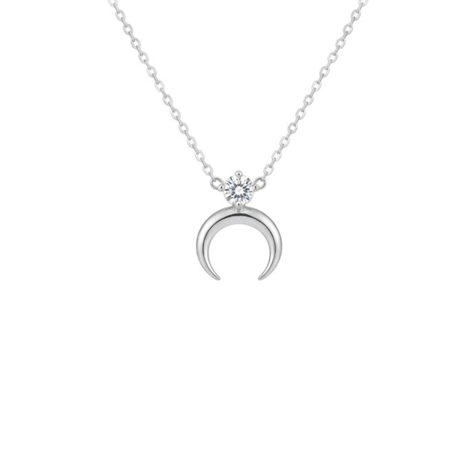 925| SWAROVSKİ TAŞ AY KOLYE